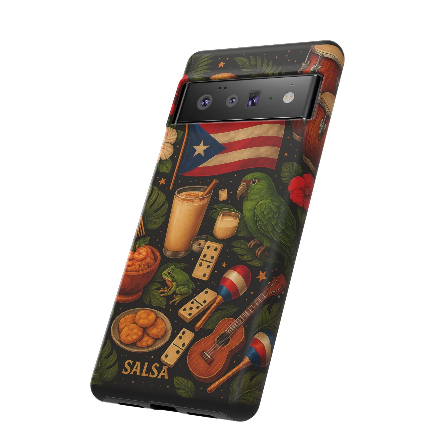 Puerto Rican Culture Phone Case | Boricua Icons Caribbean Aesthetic Tough Protective Case