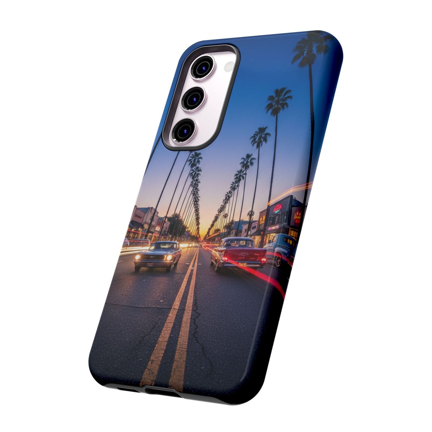 LA Sunset Boulevard Phone Case | Palm Tree Sunset Aesthetic | City Night Tough Case