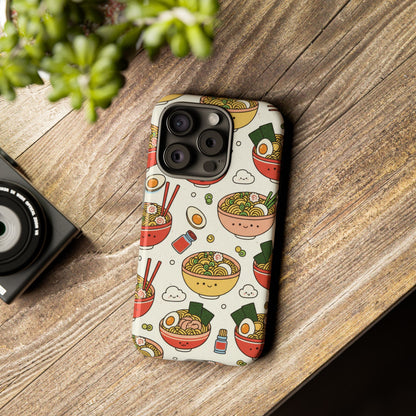 Kawaii Ramen Phone Case – Cute Japanese Food Pattern | Noodle Bowl Aesthetic Case