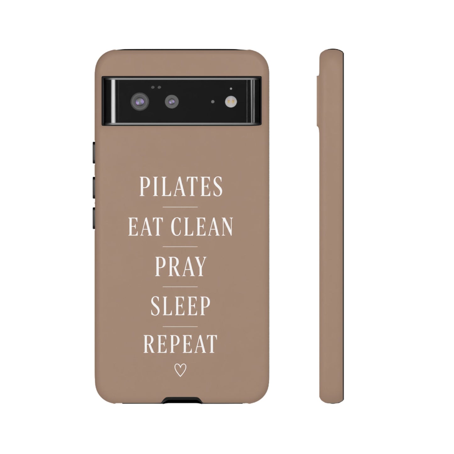 Pilates Phone Case | Eat Clean Pray Sleep Repeat Aesthetic | Wellness Girl Gift