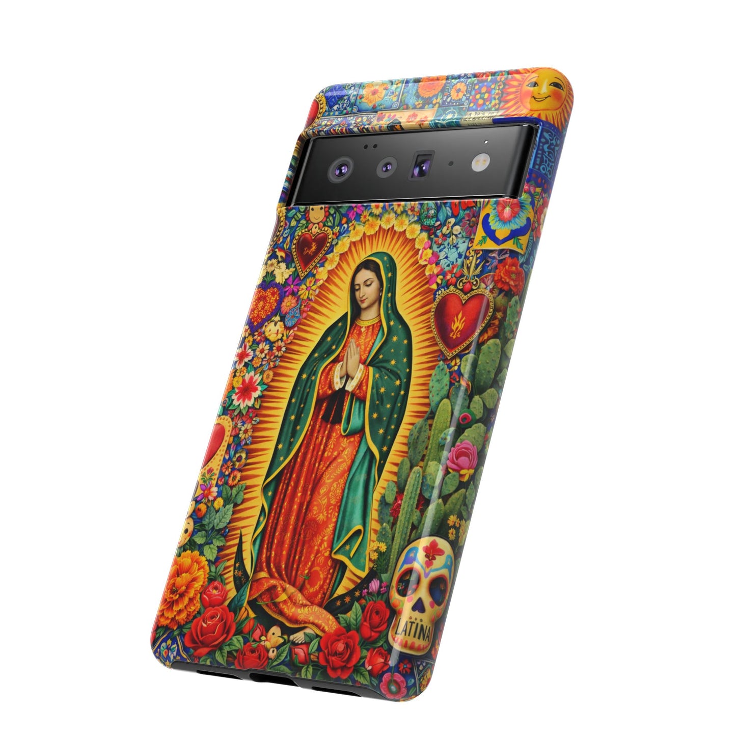 Virgin Mary Guadalupe Phone Case Mexican Folk Art Tough Cover iPhone Samsung