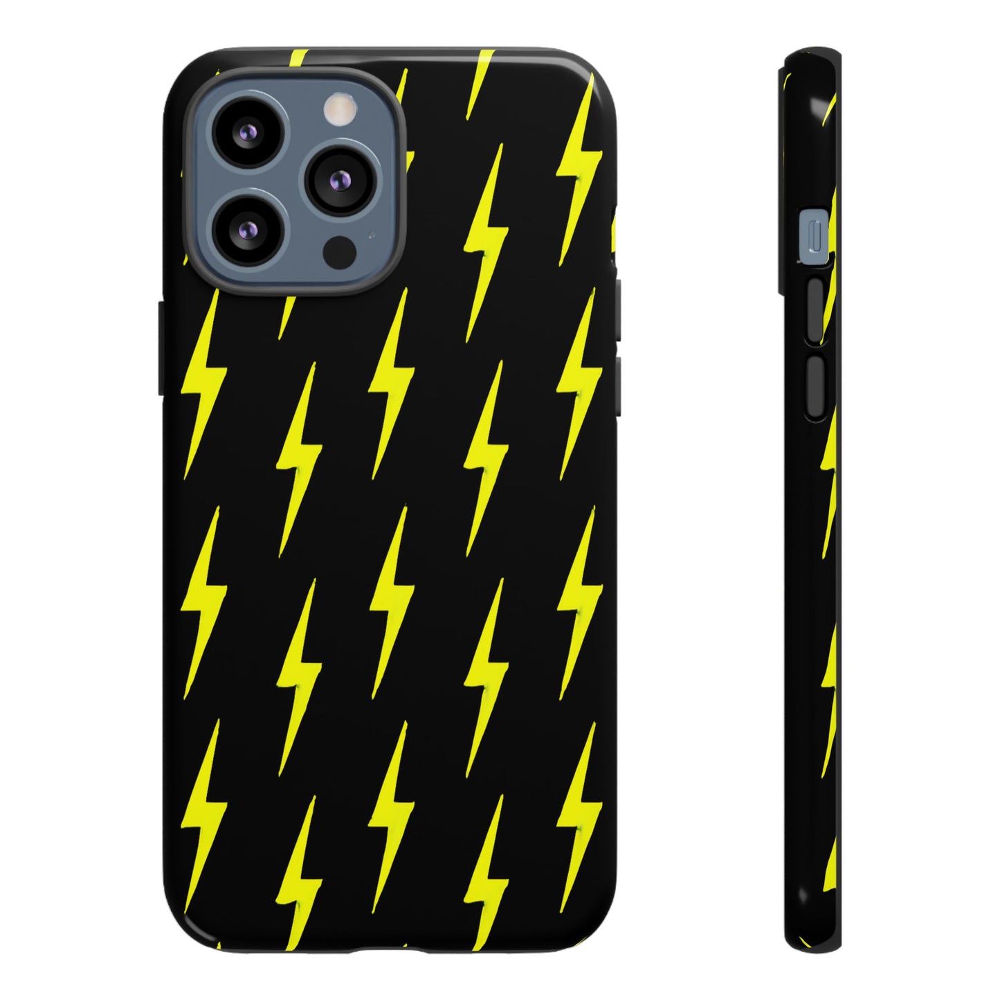 Yellow Lightning Bolt Tough Phone Case | Bold Electric Pattern Case for Iphone, Samsung Galaxy and Pixel