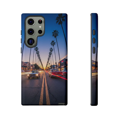 LA Sunset Boulevard Phone Case | Palm Tree Sunset Aesthetic | City Night Tough Case