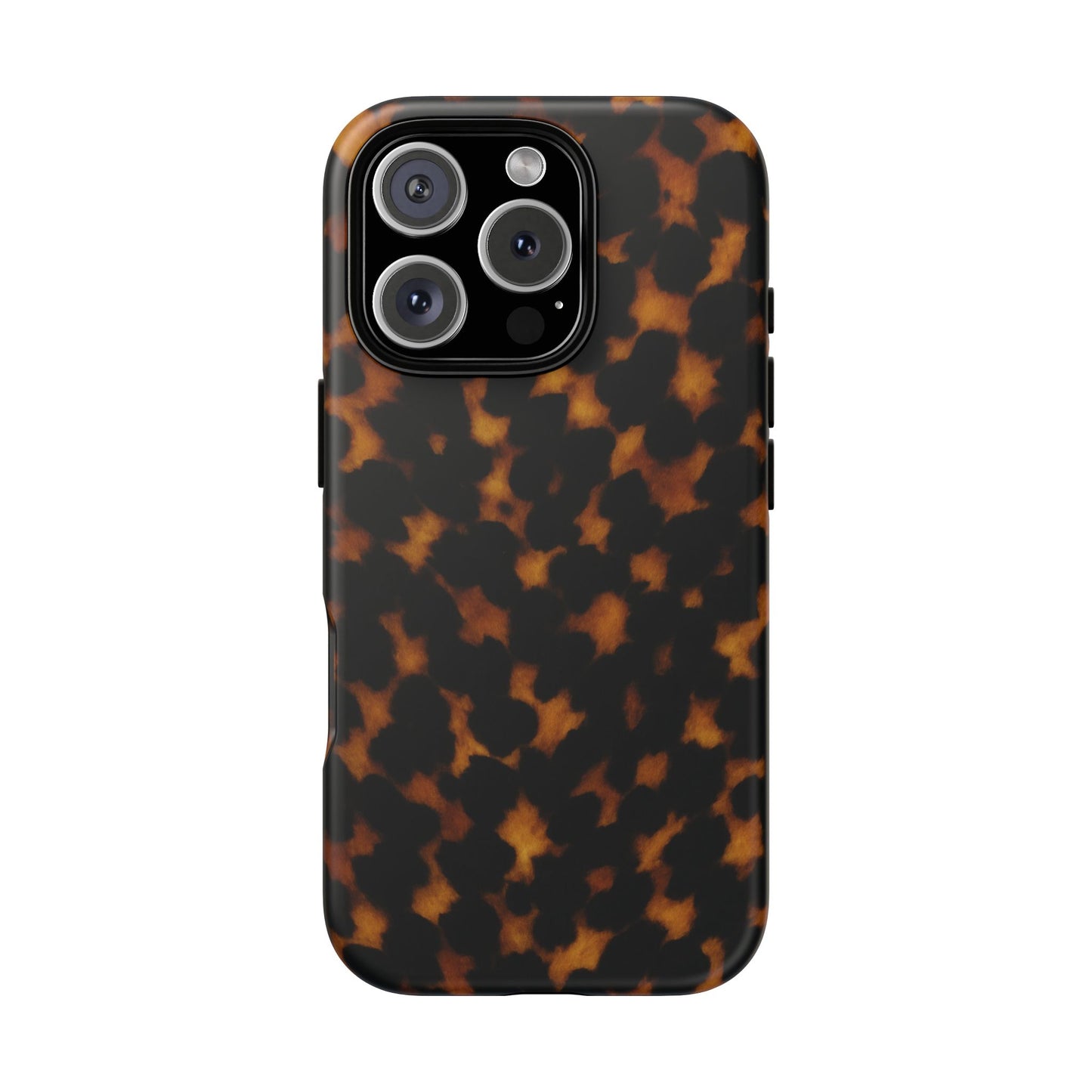 Tortoiseshell Pattern Tough Phone Case | Classic Leopard-Style Protective Cover