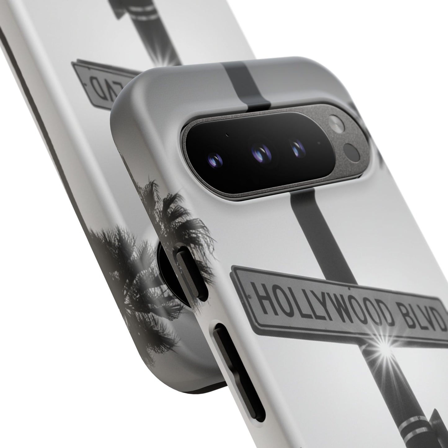 Hollywood Blvd Phone Case | Vintage Los Angeles Street Sign | Black & White LA Aesthetic