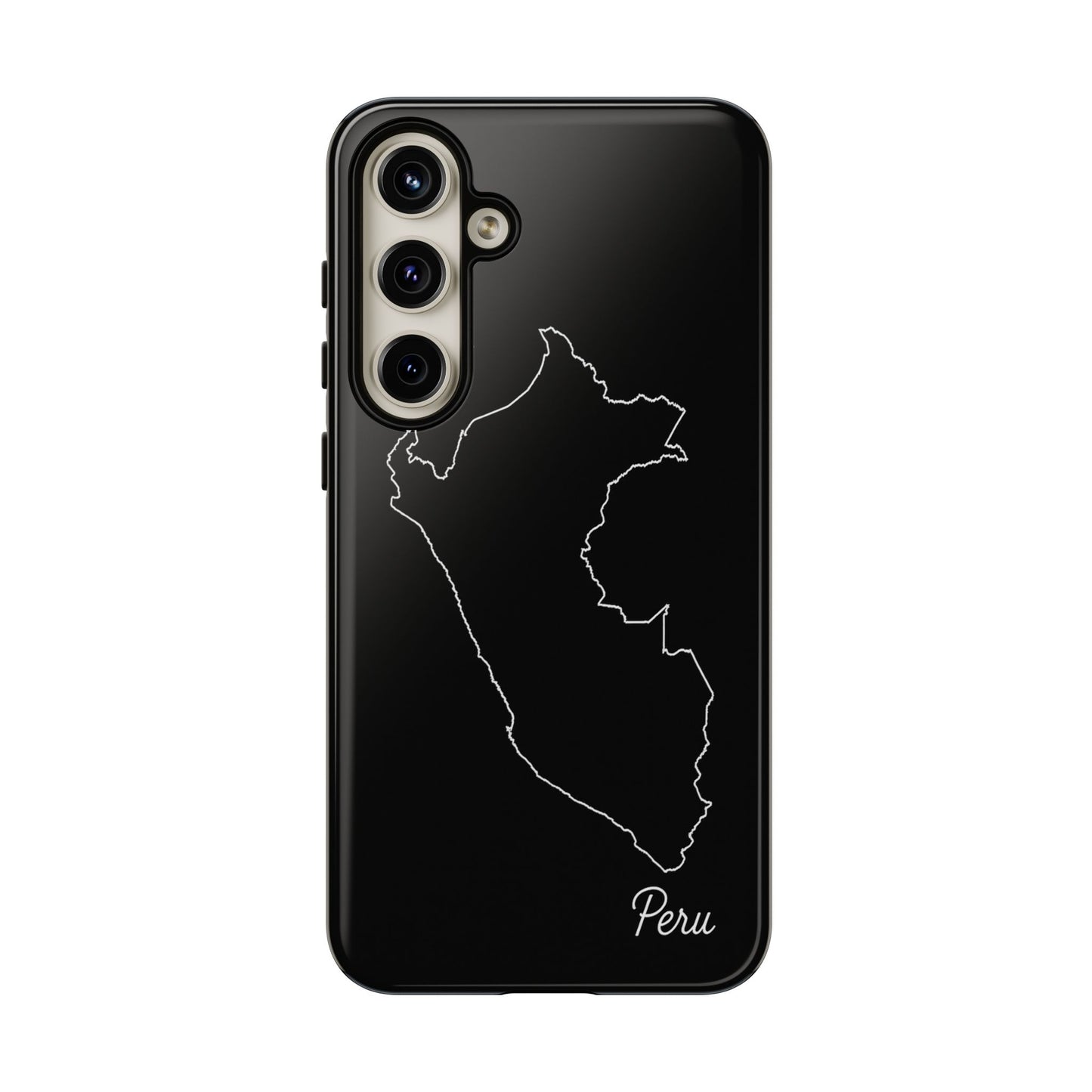 Peru Outline Phone Case – Minimal Country Map Tough Case (iPhone, Samsung, Pixel)