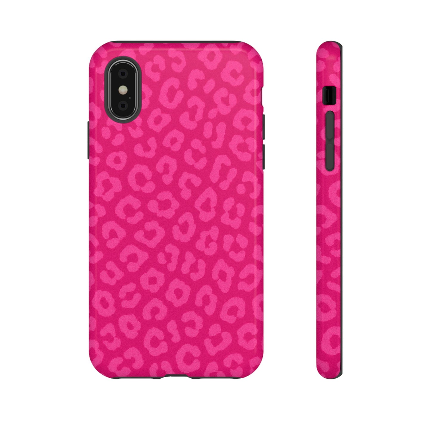 Hot Pink Leopard Print Phone Case – Bold Coquette Leopard Tough Case