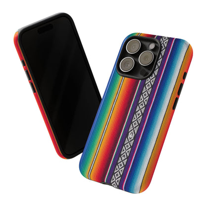 Serape Stripe Phone Case – Colorful Mexican Blanket Pattern Tough Case