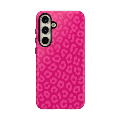 Hot Pink Leopard Print Phone Case – Bold Coquette Leopard Tough Case