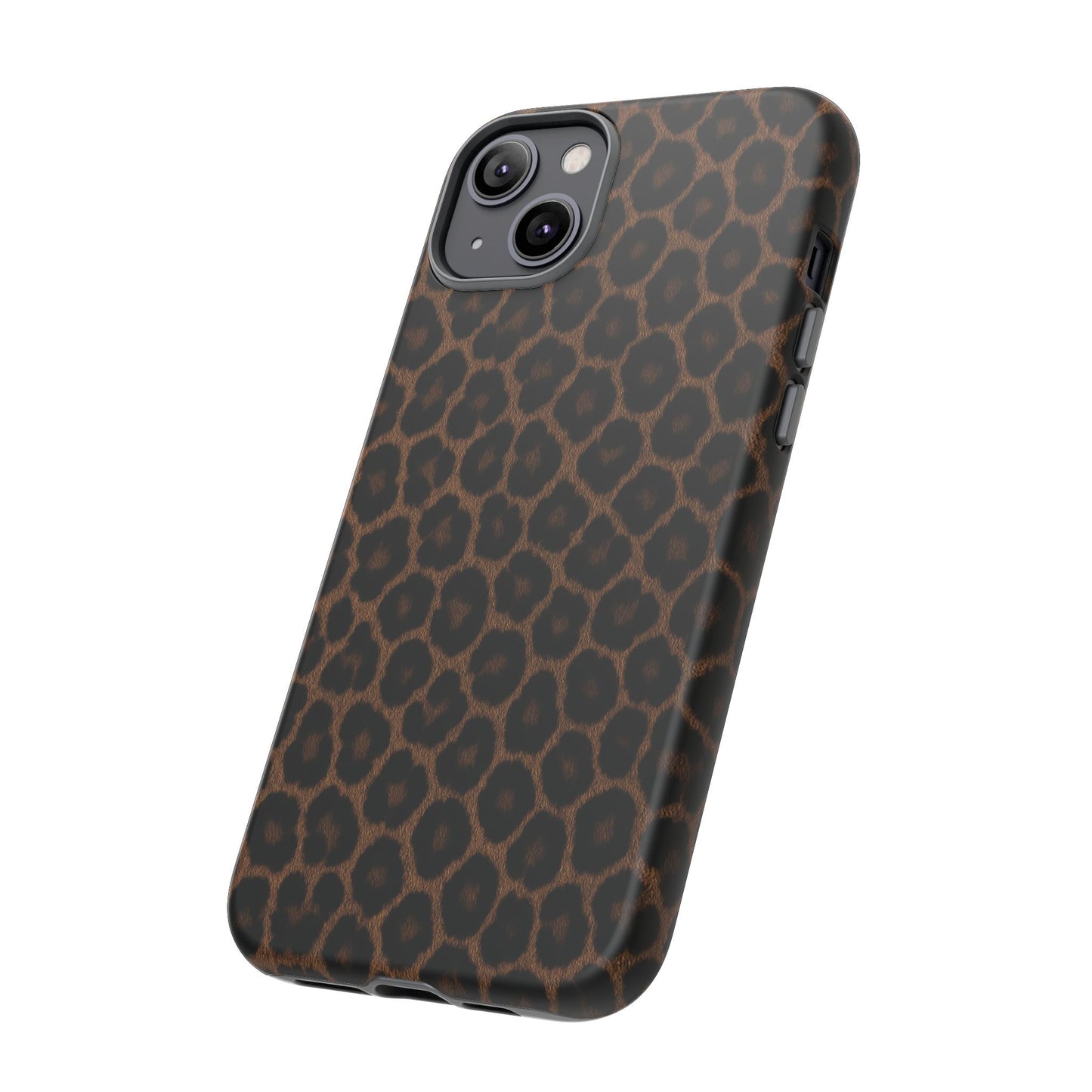 Brown Leopard Print Phone Case | Classic Animal Print Aesthetic Tough Protective Case
