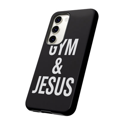 Gym & Jesus Phone Case Christian Faith Workout Gym Motivation Case
