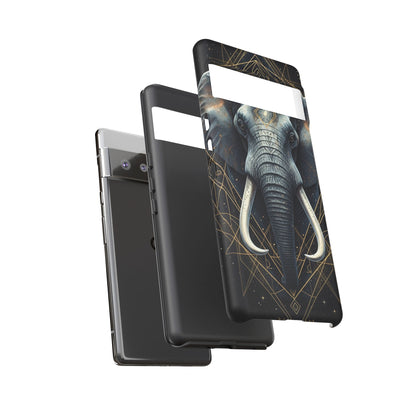 Elephant Mandala Phone Case – Black and Gold Spiritual Elephant Tough Protective Case