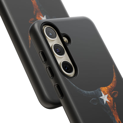Texas Longhorn Skull Phone Case Western Cowboy Bull iPhone Samsung Cover