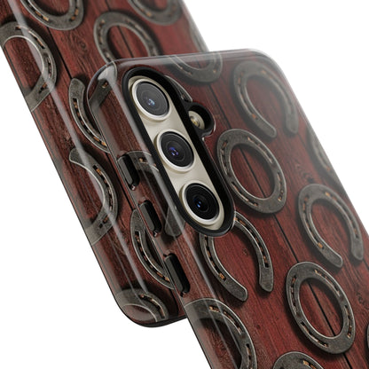 Rustic Horseshoe Western Phone Case – Cowboy Country Ranch Tough Case