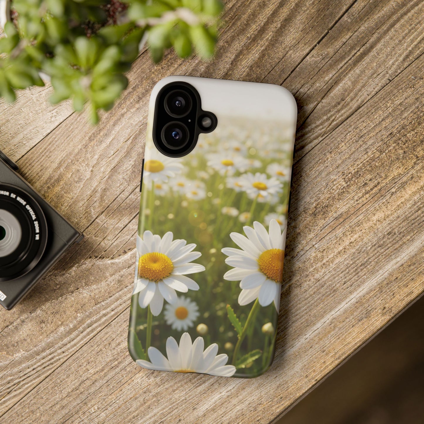 Daisy Phone Case – Floral Spring Field Tough Protective Case (iPhone, Samsung, Pixel)