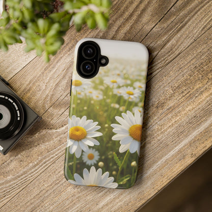Daisy Phone Case – Floral Spring Field Tough Protective Case (iPhone, Samsung, Pixel)