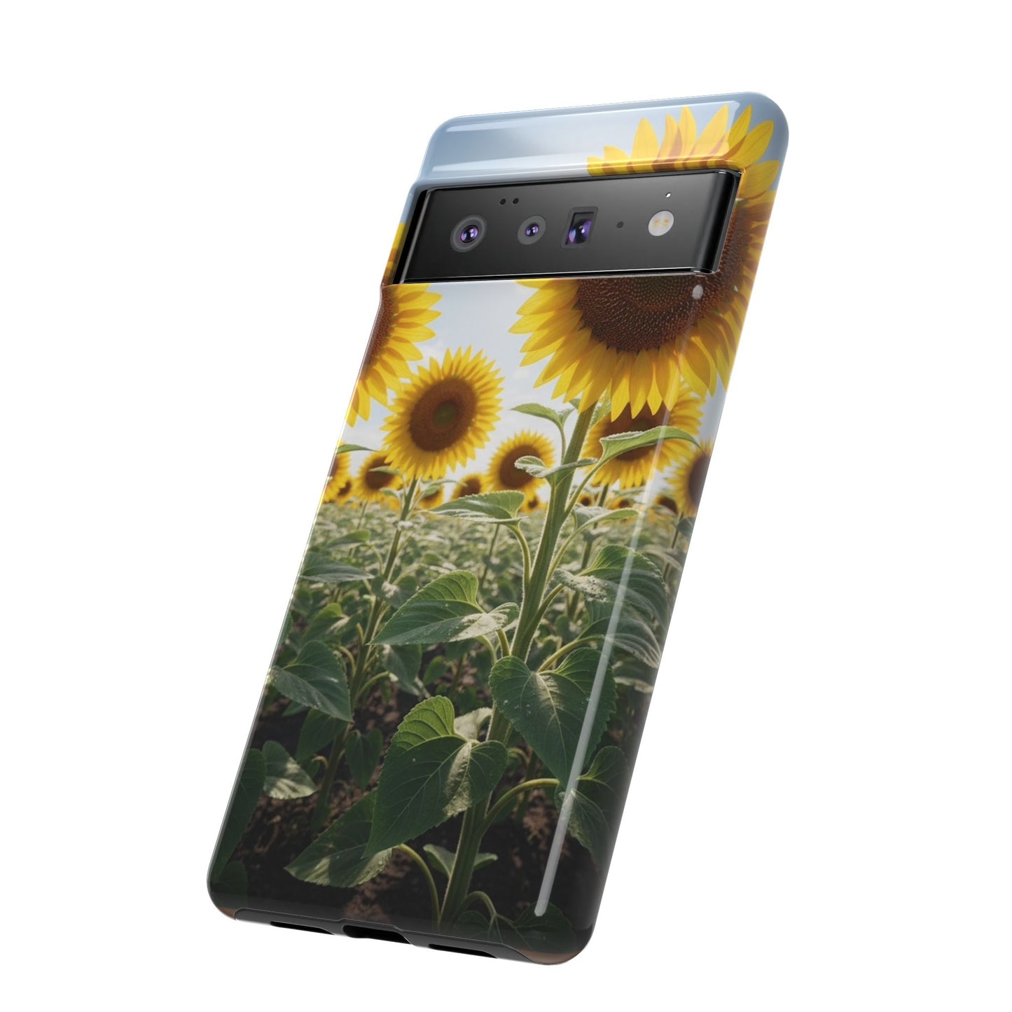 Sunflower Field Phone Case | Golden Hour Floral Aesthetic | Bright Summer Tough Case