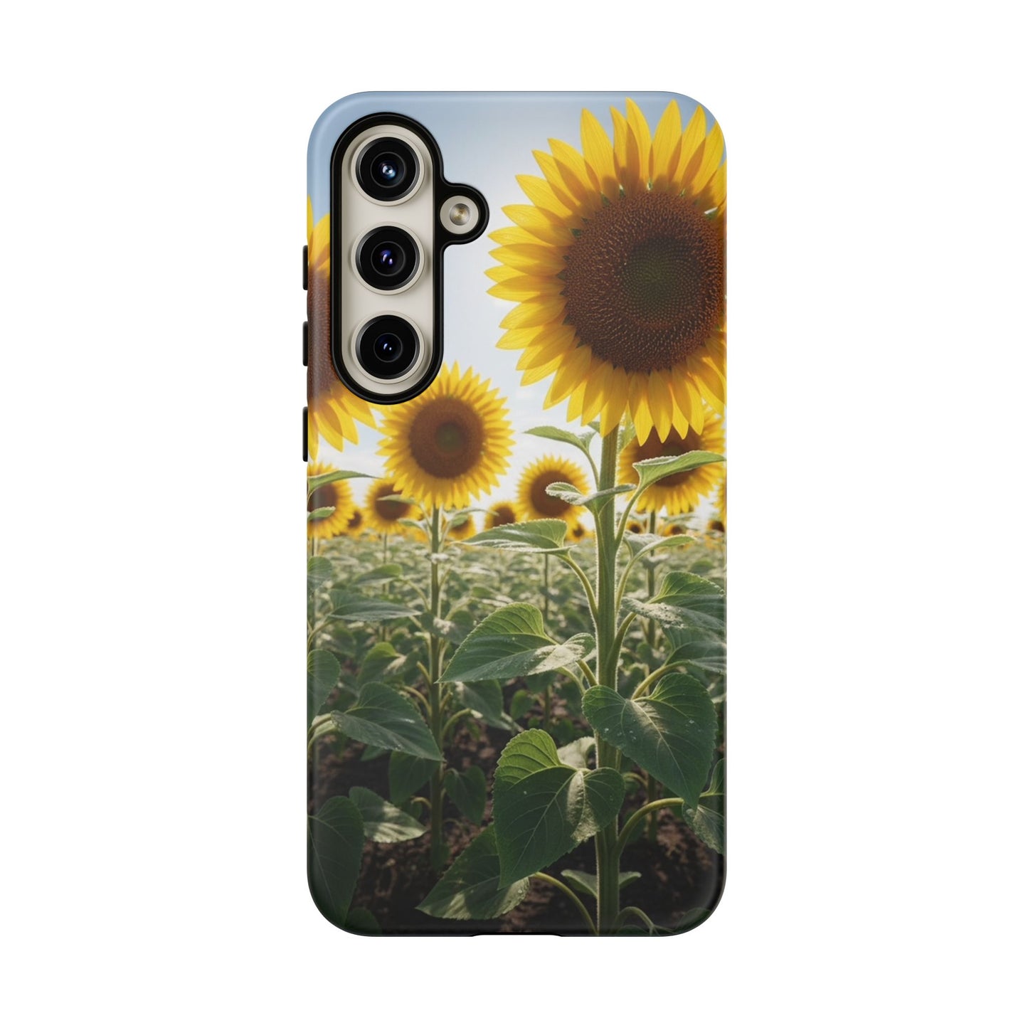 Sunflower Field Phone Case | Golden Hour Floral Aesthetic | Bright Summer Tough Case