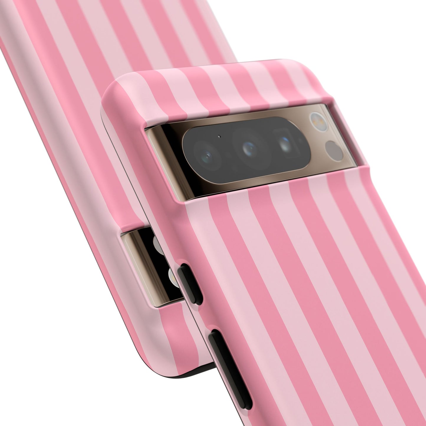 Pink Stripe Phone Case – Pastel Coquette Aesthetic Tough Protective Case