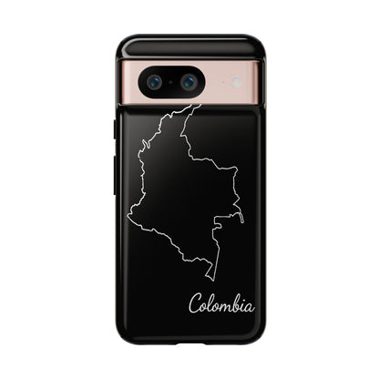 Colombia Outline Phone Case – Minimal Country Map Tough Case (iPhone, Samsung, Pixel)