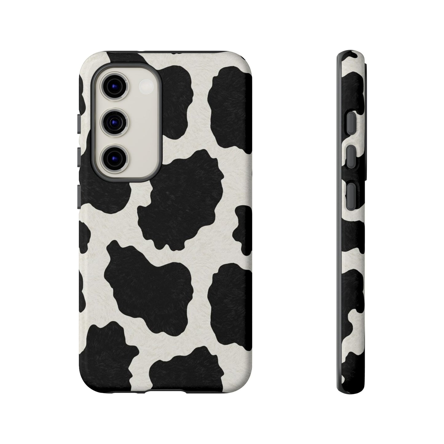 Black & White Cow Print Phone Case | Aesthetic Tough Protective Case