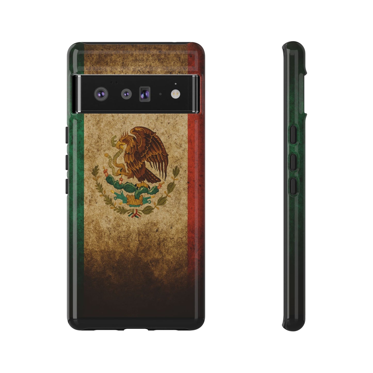 Vintage Mexico Flag Phone Case – Mexican Pride Grunge Flag Aesthetic Tough Case