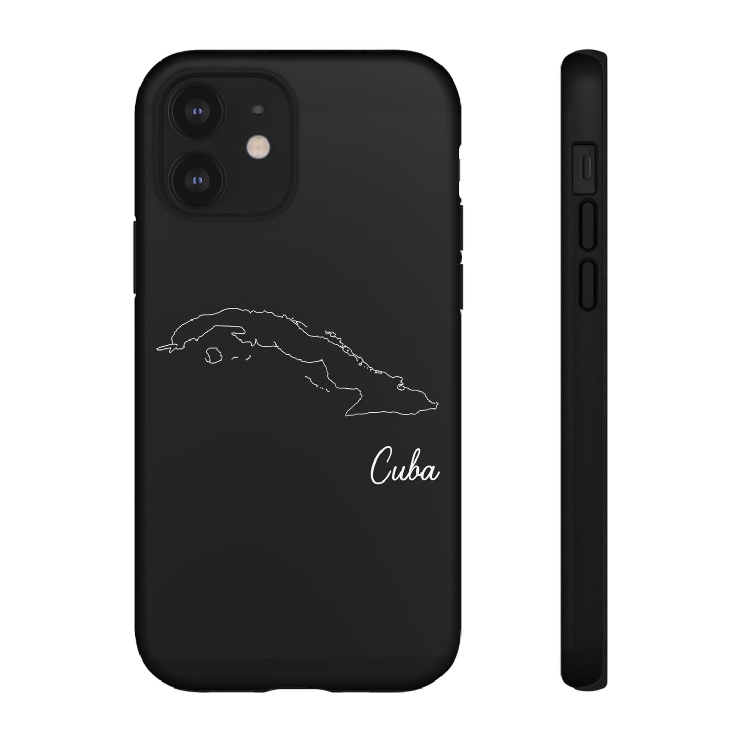 Cuba Outline Phone Case – Minimal Country Map Tough Case (iPhone, Samsung, Pixel)