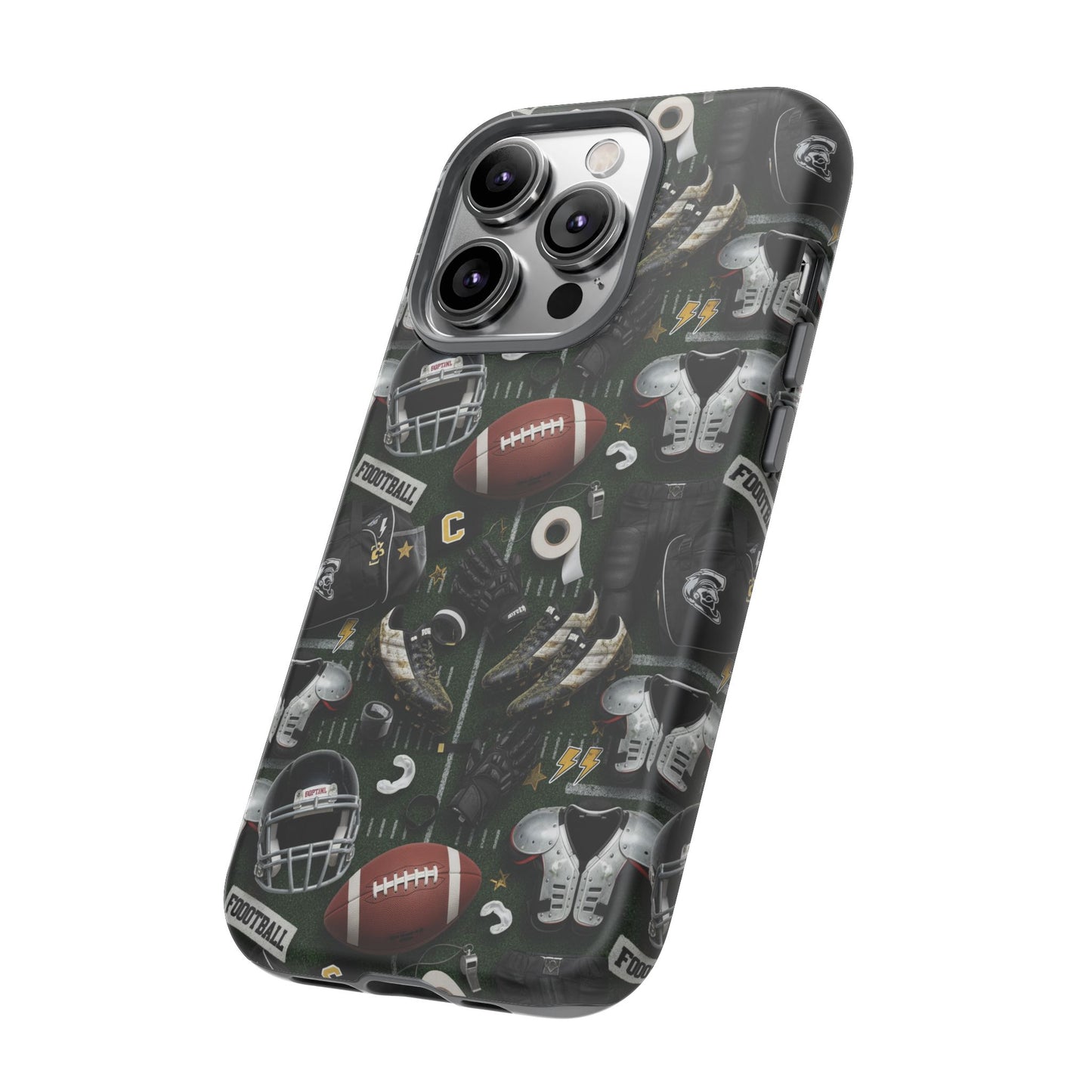 Football Pattern Phone Case – Sports Fan Tough Protective Game Day Case