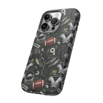 Football Pattern Phone Case – Sports Fan Tough Protective Game Day Case