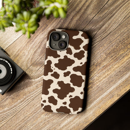 Western Cow Print Tough Phone Case for iPhone Samsung Galaxy Pixel