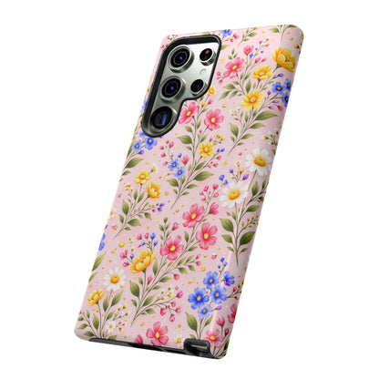 Wildflower Floral Phone Case Vintage Spring Meadow Tough Cover