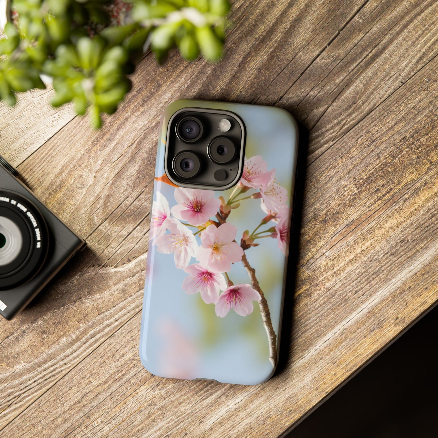 Cherry Blossom Phone Case – Pink Floral Tough Case (iPhone, Samsung Galaxy, Pixel)