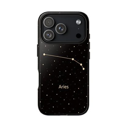 Aries Zodiac Constellation Phone Case – Luxe Gold Celestial Cover