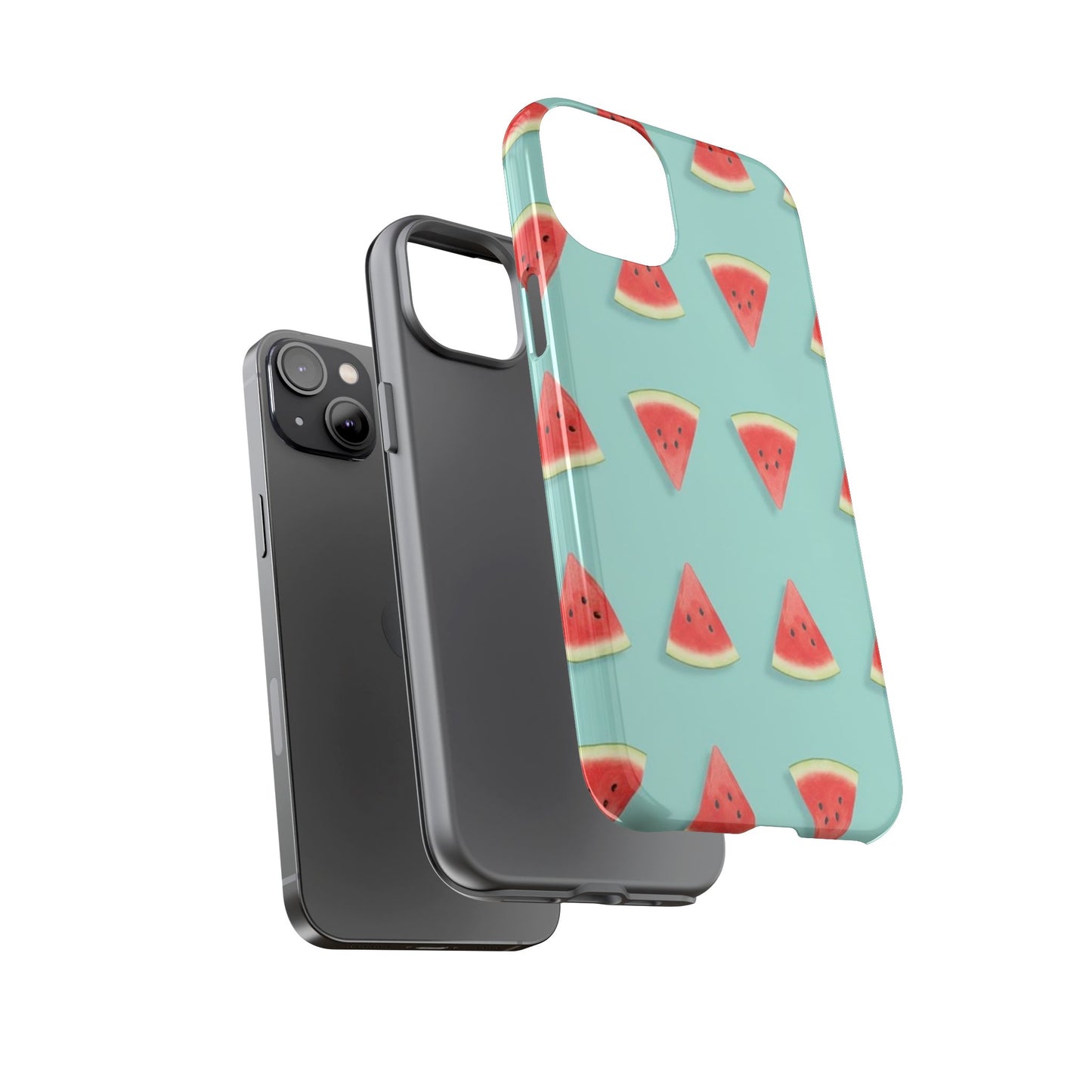 Watermelon Phone Case – Pastel Blue Summer Fruit Tough Case (iPhone, Samsung, Pixel)