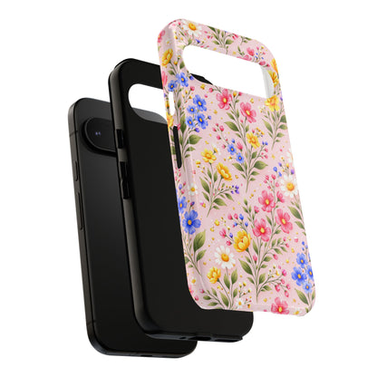 Wildflower Floral Phone Case Vintage Spring Meadow Tough Cover