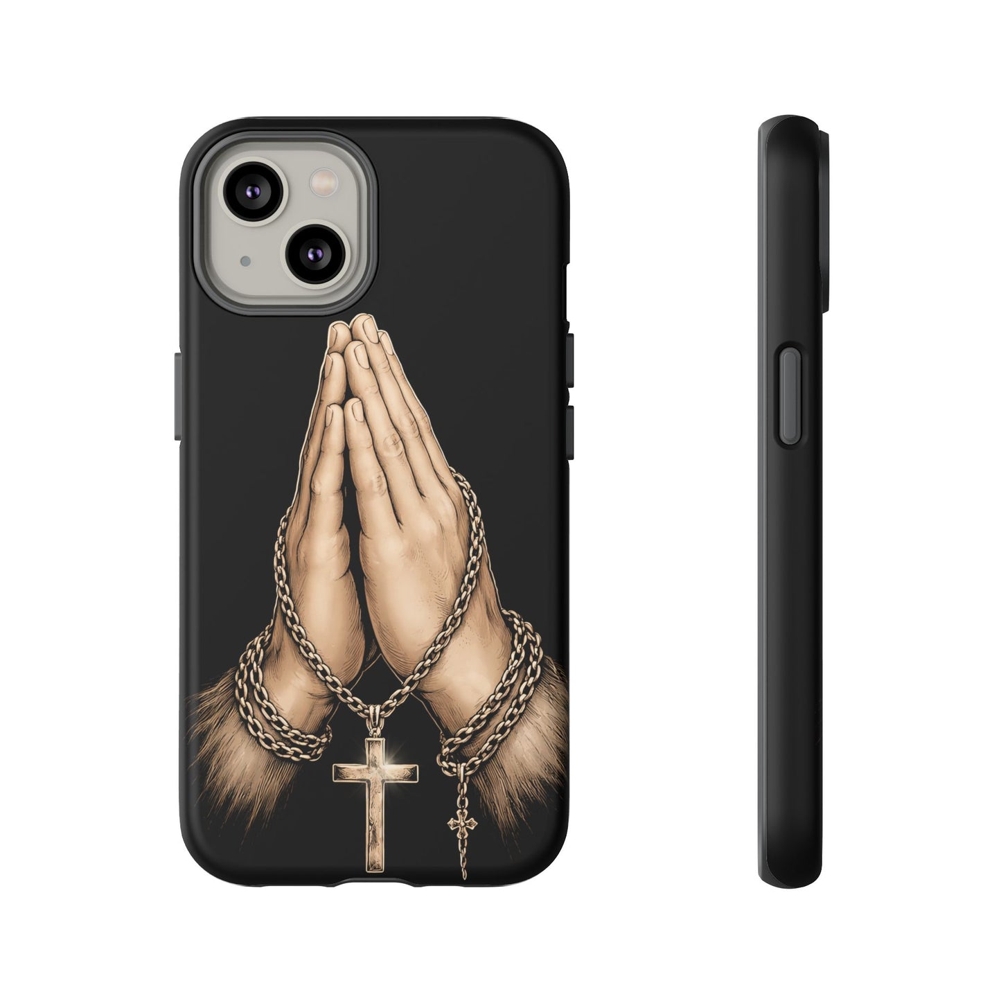 Praying Hands Cross Phone Case – Christian Faith Scripture Cover