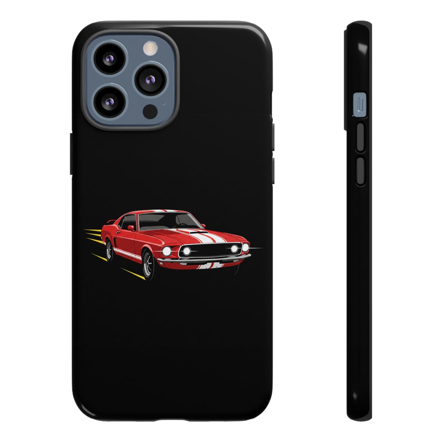 Red Muscle Car Phone Case – Classic Car Racing Tough Protective Case