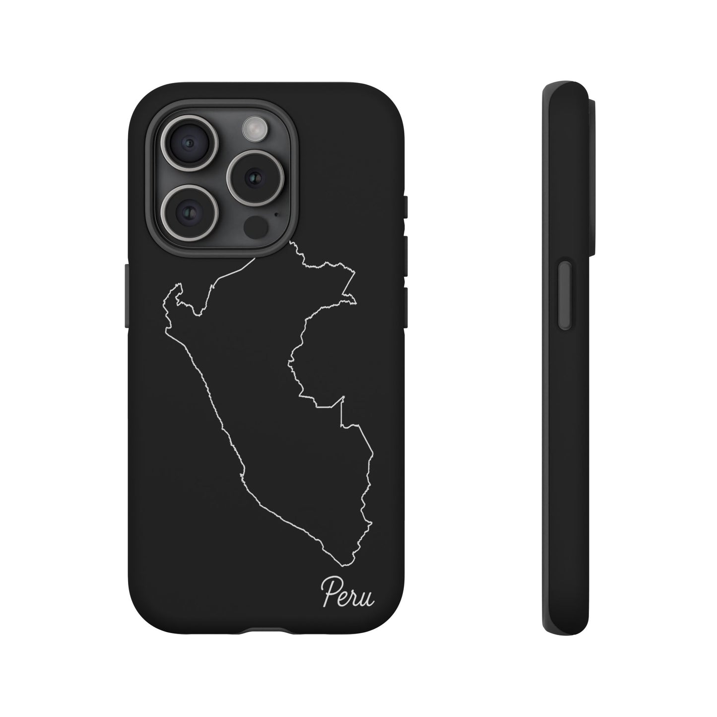 Peru Outline Phone Case – Minimal Country Map Tough Case (iPhone, Samsung, Pixel)
