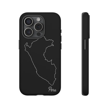 Peru Outline Phone Case – Minimal Country Map Tough Case (iPhone, Samsung, Pixel)