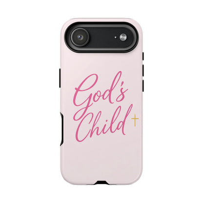 Gods Child Phone Case Christian Pink Aesthetic Tough iPhone Case