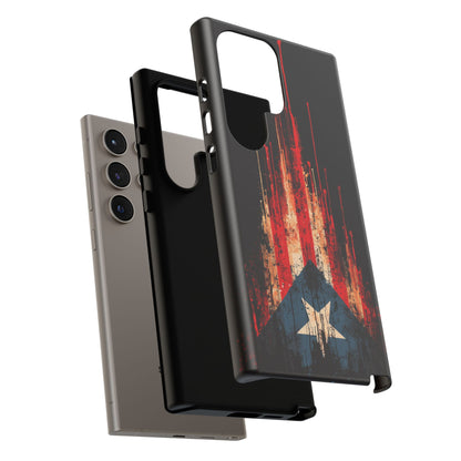 Puerto Rico Flag Phone Case | Distressed Puerto Rican Flag Tough Case | Boricua Pride Protective iPhone Samsung Cover