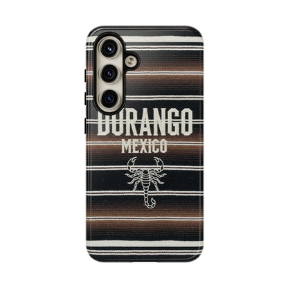 Durango Mexico Phone Case | Serape Scorpion Western Design | Mexican Heritage Tough Case for iPhone & Samsung