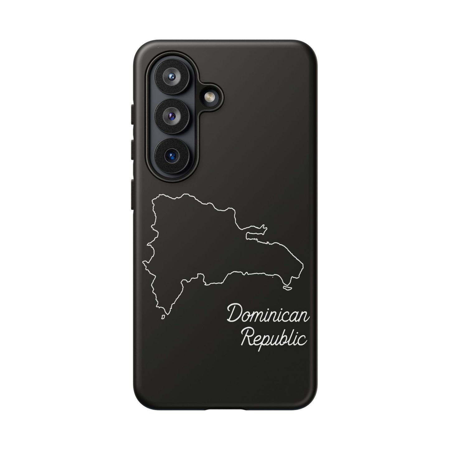 Dominican Republic Outline Phone Case – Minimal Country Map Tough Case (iPhone, Samsung, Pixel)