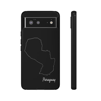 Paraguay Outline Phone Case – Minimal Country Map Tough Case (iPhone, Samsung, Pixel)