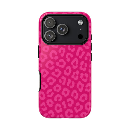 Hot Pink Leopard Print Phone Case – Bold Coquette Leopard Tough Case