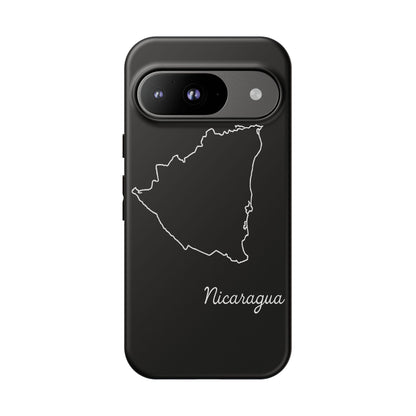 Nicaragua Outline Phone Case – Minimal Country Map Tough Case (iPhone, Samsung, Pixel)