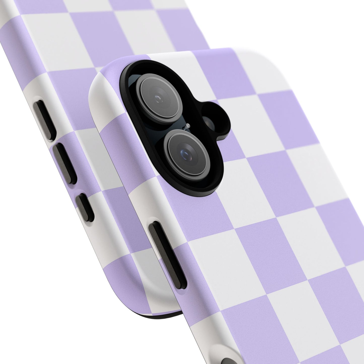 Lavender Checkerboard Phone Case | Pastel Aesthetic Checkered iPhone & Samsung Tough Case