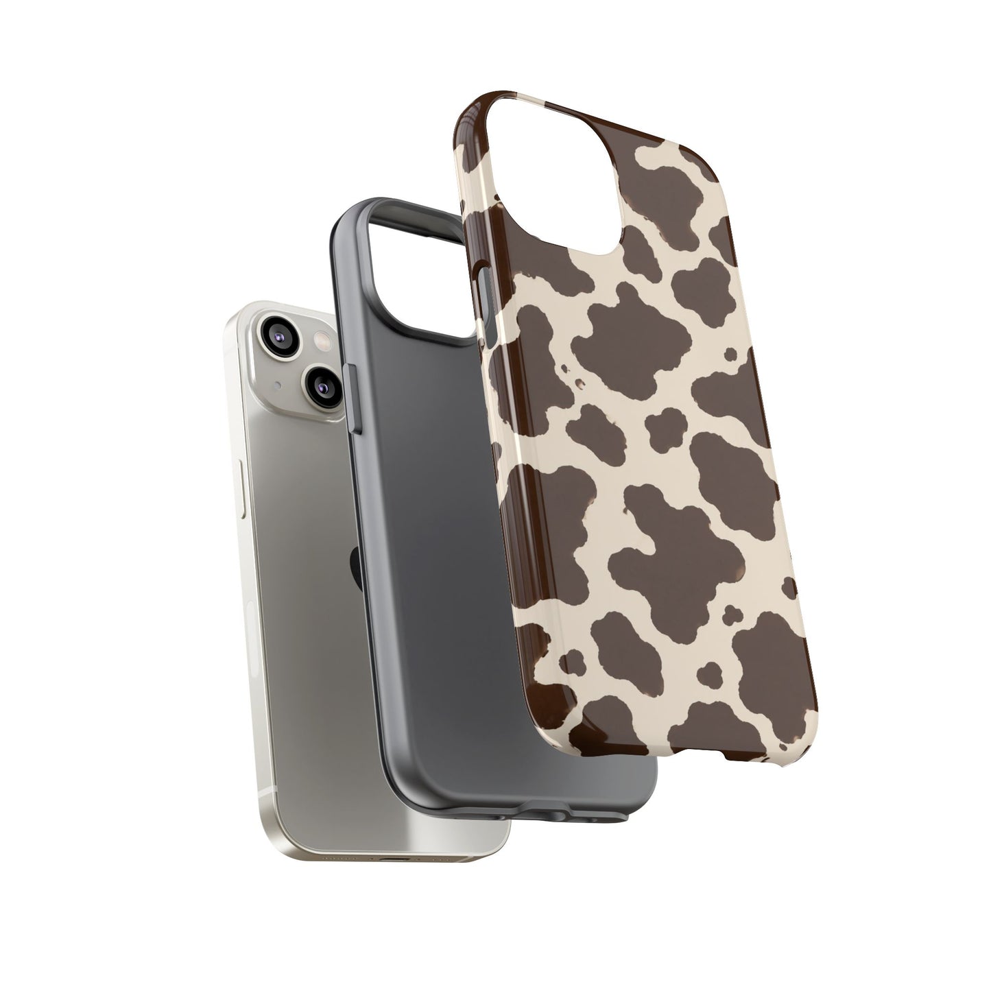 Western Cow Print Tough Phone Case for iPhone Samsung Galaxy Pixel