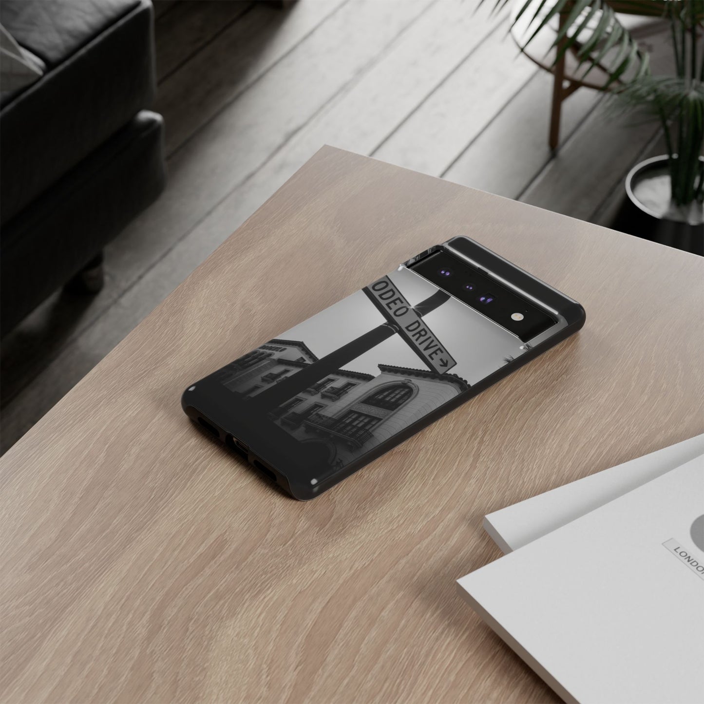 Rodeo Drive Phone Case | Los Angeles Aesthetic Black & White Photography | Luxury LA Street Tough Case for iPhone & Samsung
