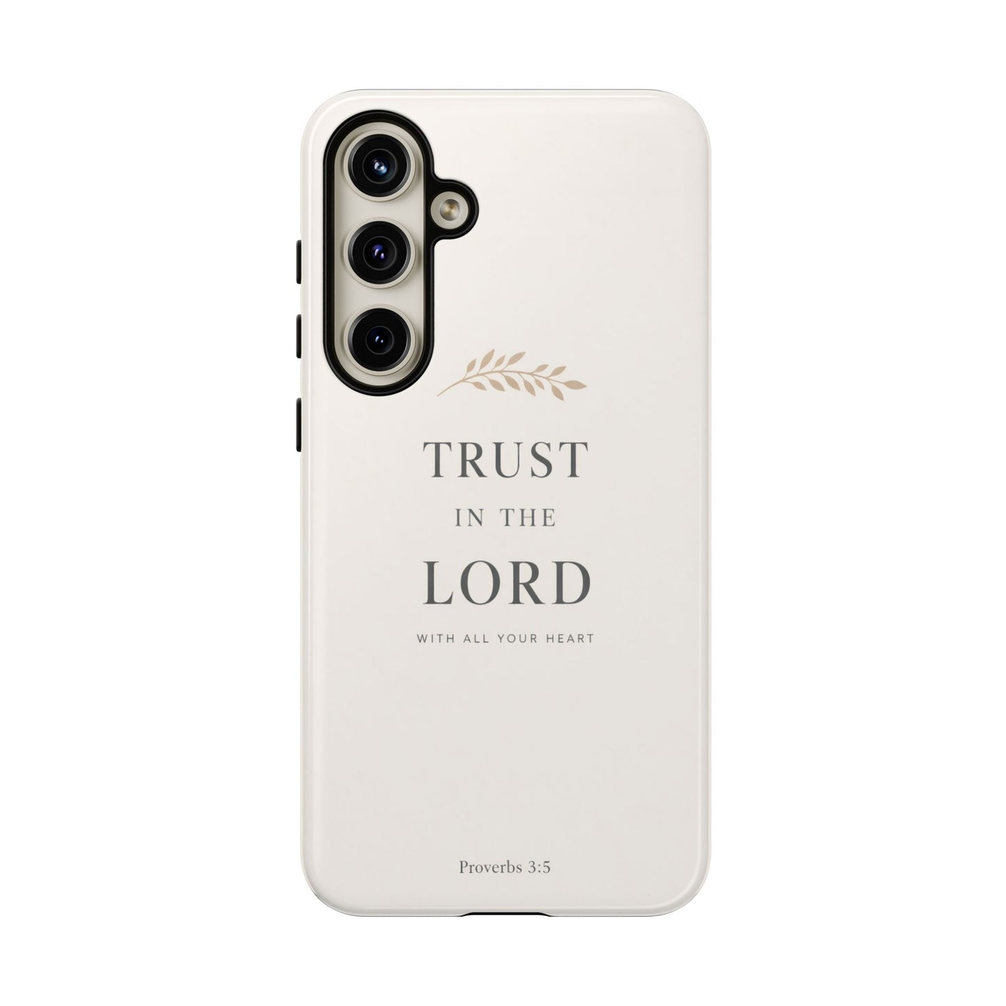 Proverbs 3:5 Christian Phone Case Trust in the Lord Minimalist Faith Cover